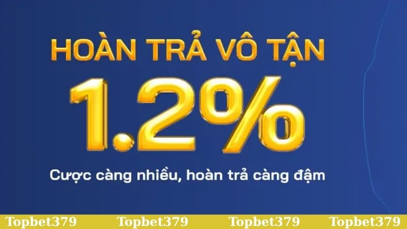 Hoàn trả cực hấp dẫn dành cho tay chơi cứng cựa tại Topbet379